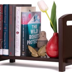 Adjustable Desktop Bookshelf - Sturdy Desk Bookshelf and Book Organizer - No Tools Required to Assemble This Desktop Bookcase, Perfect Tabletop Book Shelf for Office, Study Room